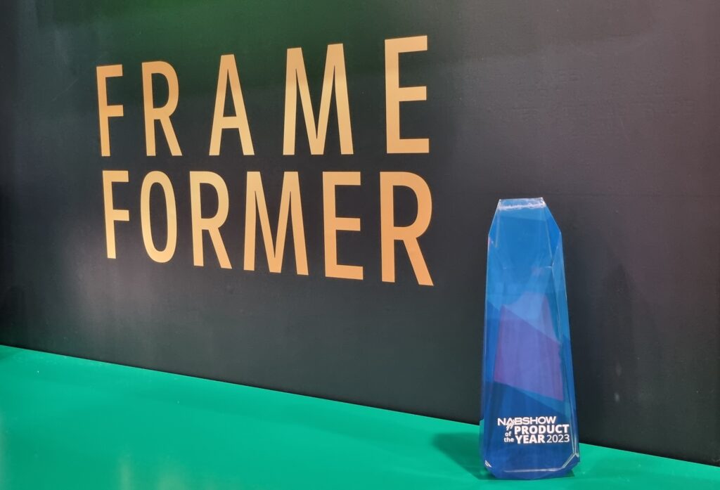 FrameFormer NAB 2023 award winning trophy